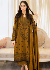 DL-Lawn 3Piece Embroidered Dress with Munar slub Dupata D-1008