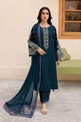 Garnet Embroidered lawn Three Piece DL- 006