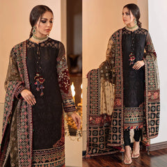 3Pc Lawn Heavy Embroidery with Embroidery Organza Dupatta. D-13143