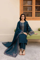 Garnet Embroidered lawn Three Piece DL- 006