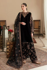 621 Embroidered Velvet Dress With Organza embroidered Dupatta