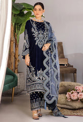 738 - Embroidered Velvet Dress with Embroidered Dupatta