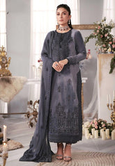 306 - Embroidered Velvet Dress with Pure Chiffon Embroidered Dupatta