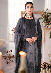 306 - Embroidered Velvet Dress with Pure Chiffon Embroidered Dupatta