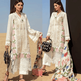 Crimson - 3PC LAWN HEAVY CHIKENKARI EMBROIDERED SUIT - 590