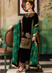 953 3-Piece Embroidered Velvet Suit Embroidered Organza Dupatta