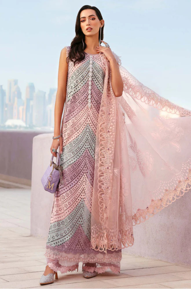 MARIA.B -Summer 3PC Lawn ChickenKari Embroidered Suit-D1000