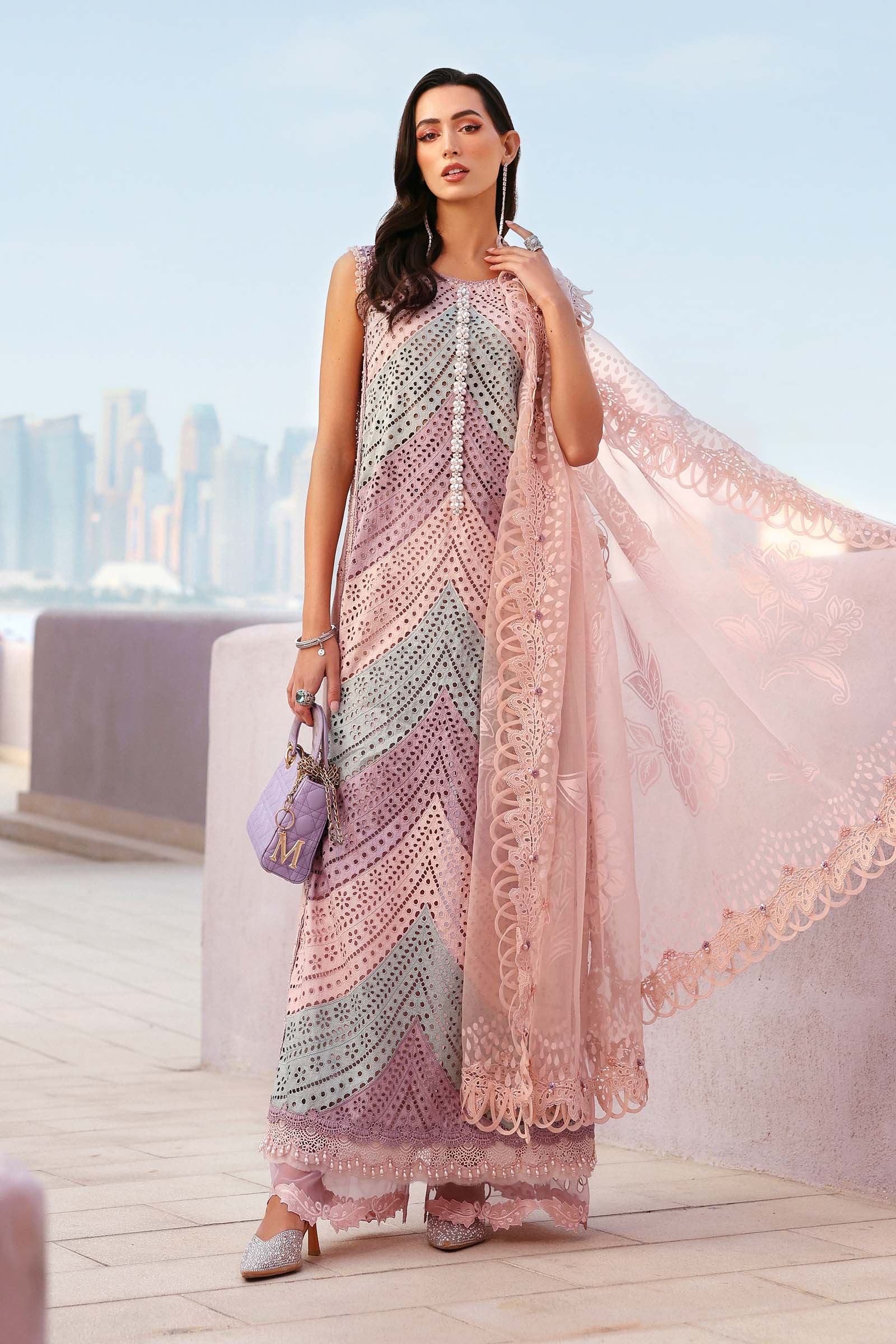 MARIA.B -Summer 3PC Lawn ChickenKari Embroidered Suit-D1000