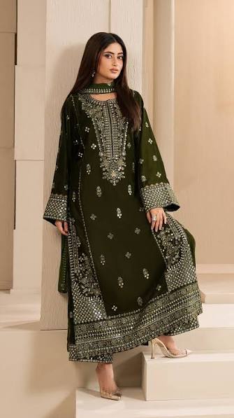 Dilkash Libas Embroidered Micro Velvet 3 Piece D-2014
