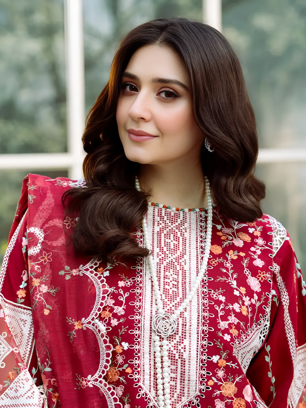 BIN ILYAS Embroidered lawn 3 Piece DL-3002