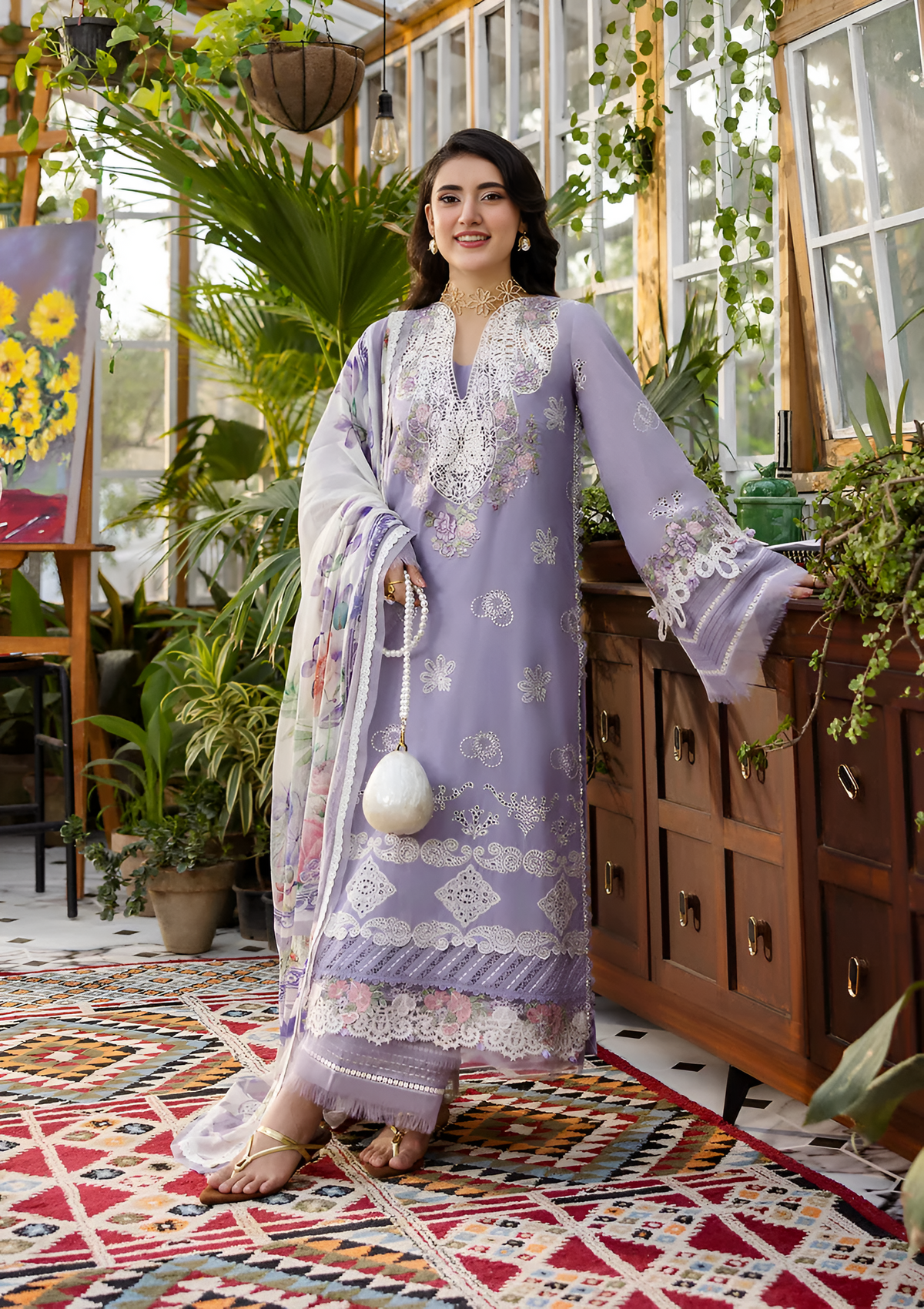 Elaf Embroidered 3 Piece Lawn DL-3057