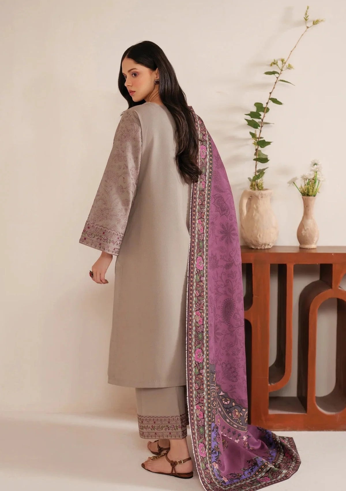 Dhanak 3-Piece Embroidered Dress D-GD T18