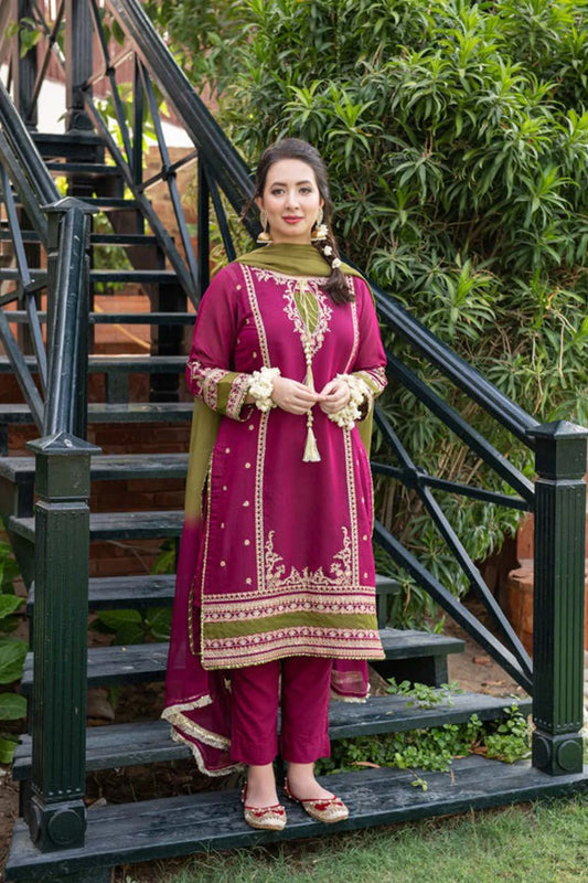 DL- Lawn Dress D- 077