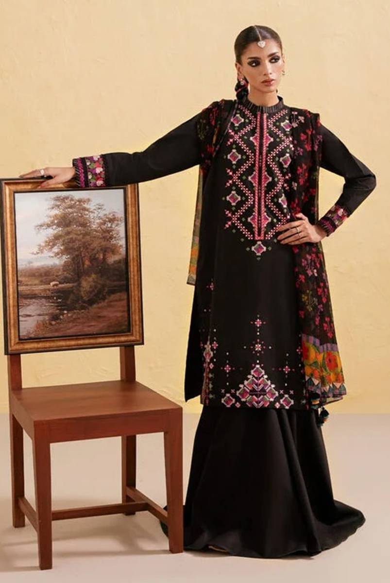 Dhanak 3-Piece Embroidered Dress D-69