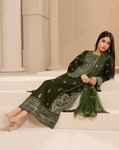 Dilkash Libas Embroidered Micro Velvet 3 Piece D-2014