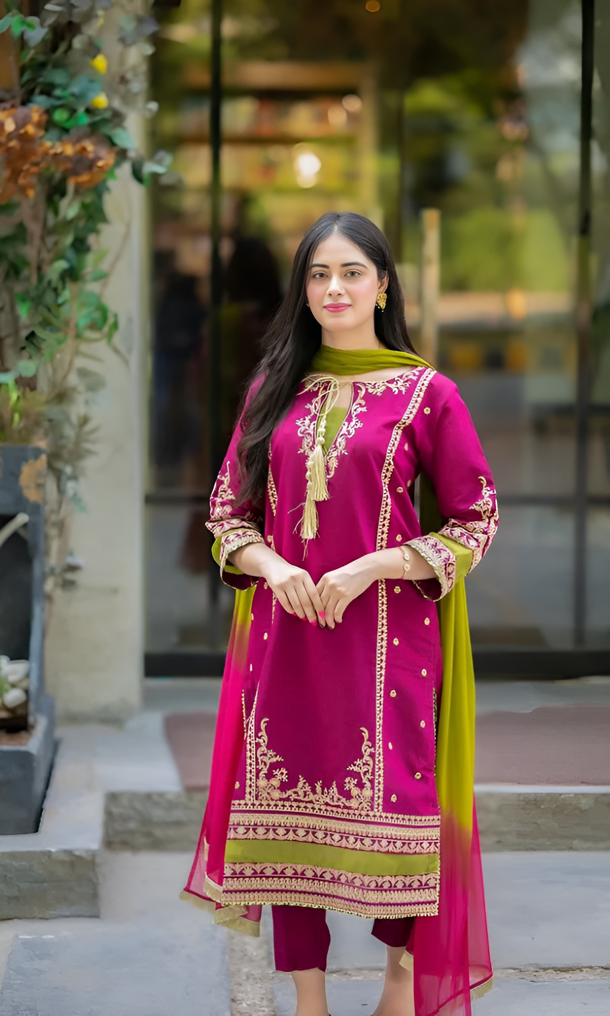 MEENA 3 Piece Embroidered Lawn DL-077