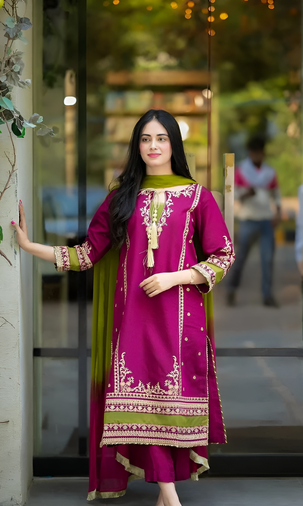 MEENA 3 Piece Embroidered Lawn DL-077