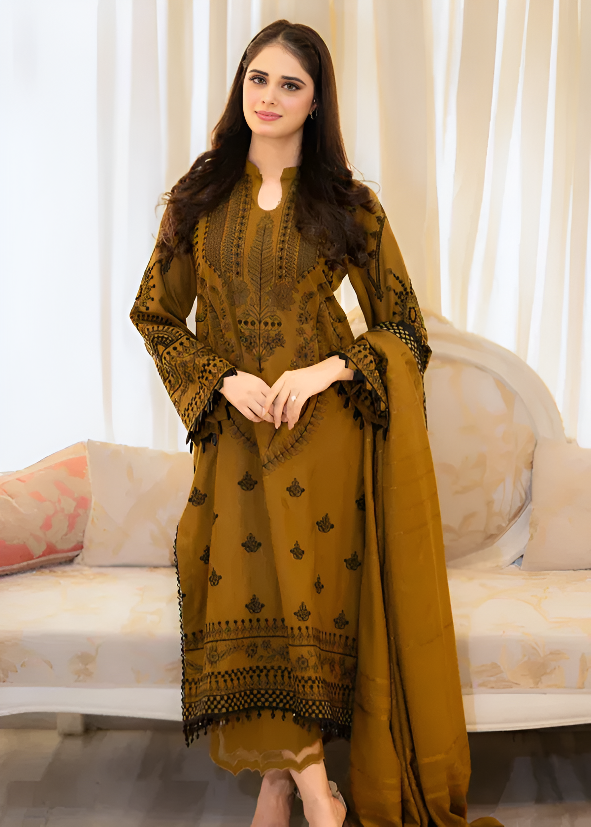 Dilkash Libas Lawn Embroidered 3 Piece DL-1008