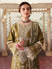 3 Piece - Unstitched Fully Embroidered Lawn Fabric DL-1006
