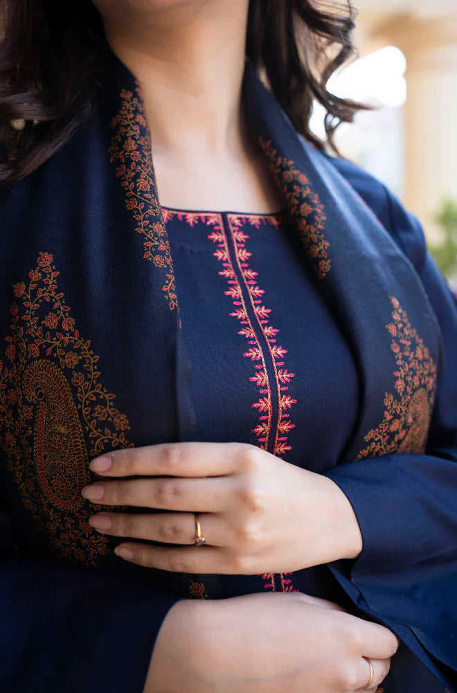 Dhanak 3-Piece Embroidered Dress D-GD 1109