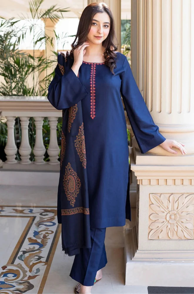 Dhanak 3-Piece Embroidered Dress D-GD 1109