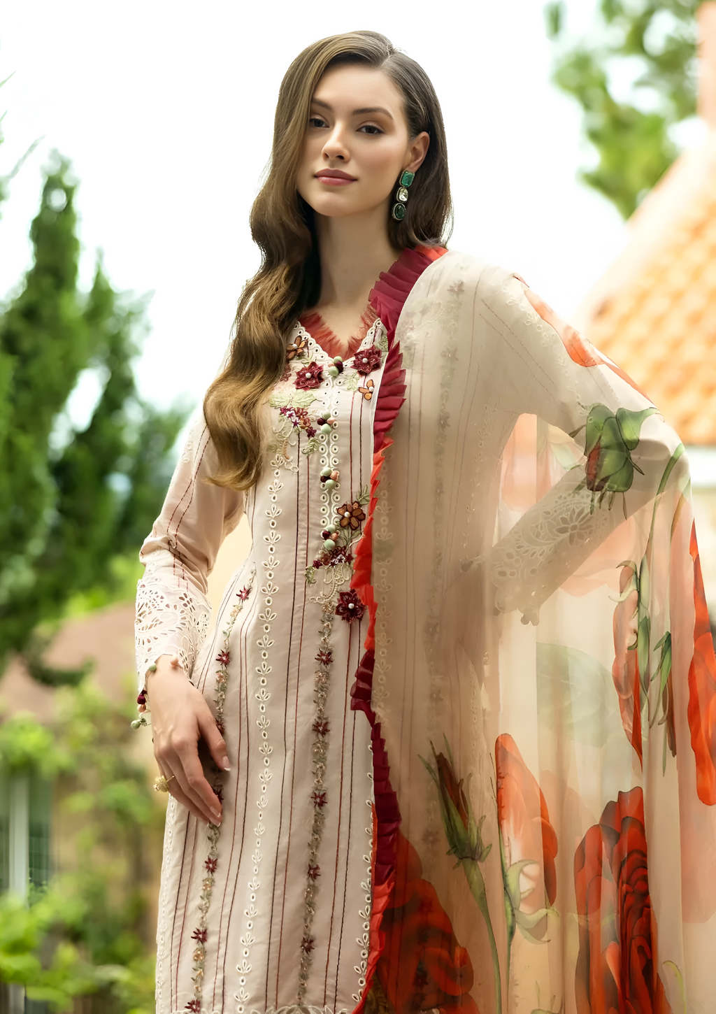 Mushq Embroidered lawn 3 Piece DL-3020