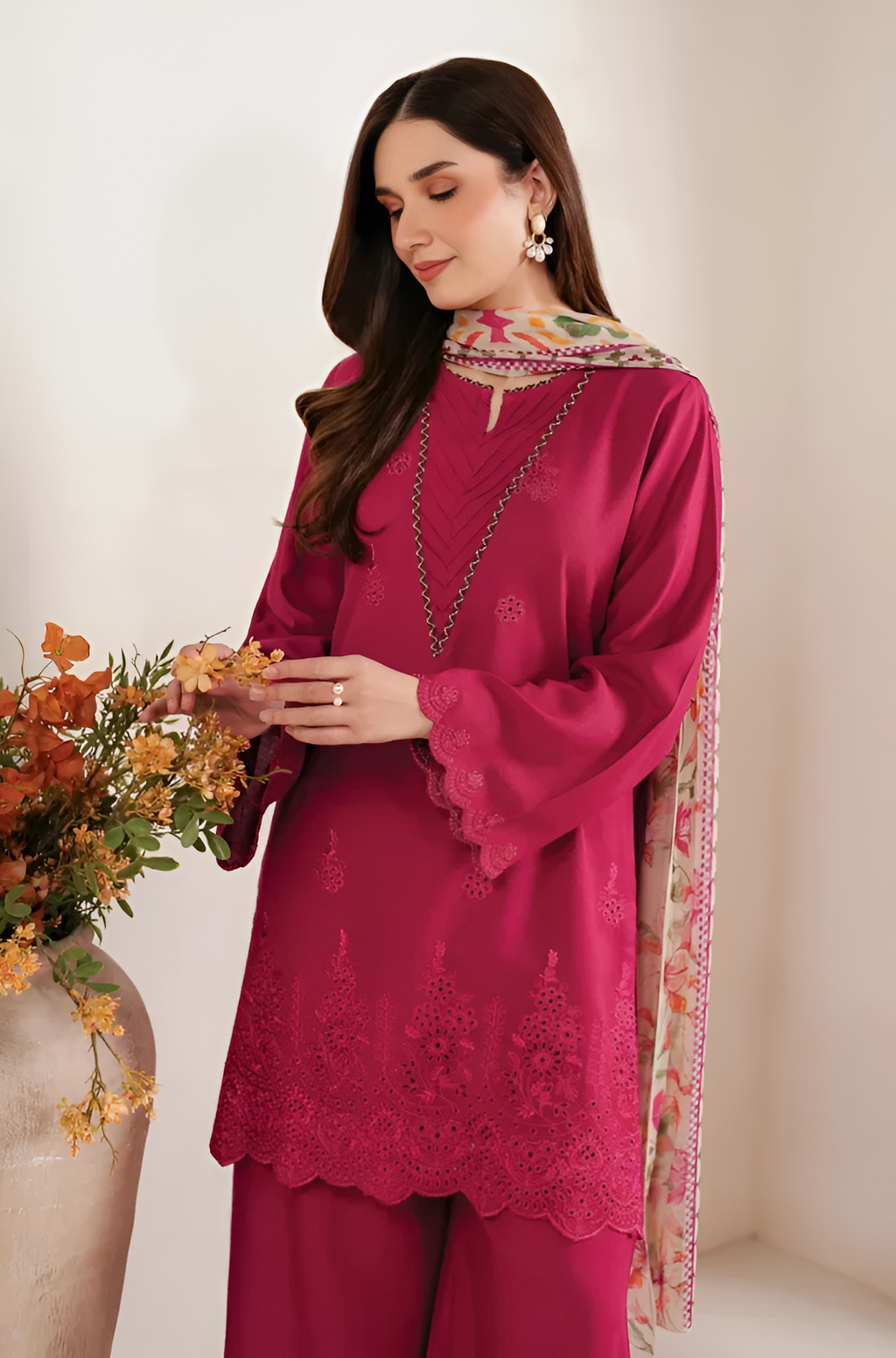 Cross Stitch Lawn Embroidered 3 Piece DL-1007