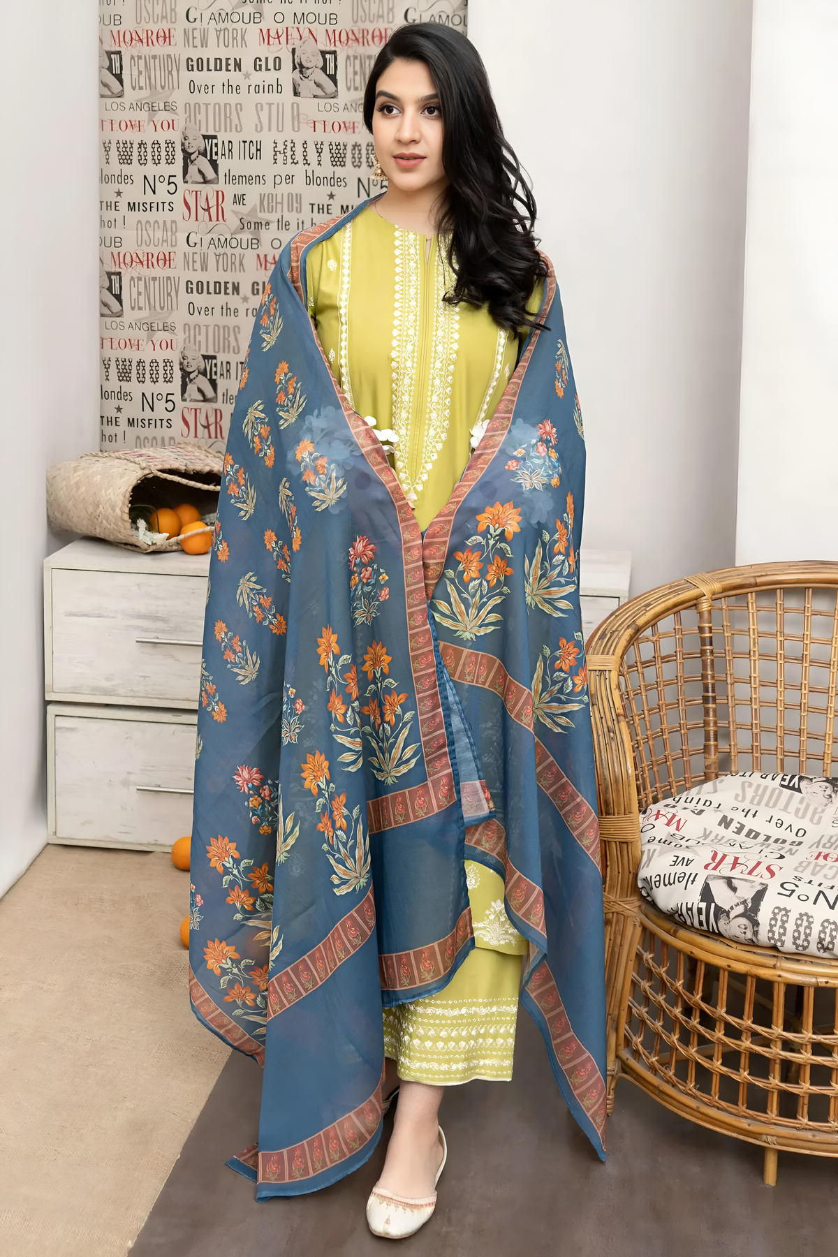 Urge Embroidered 3 Piece Lawn Dress DL-043
