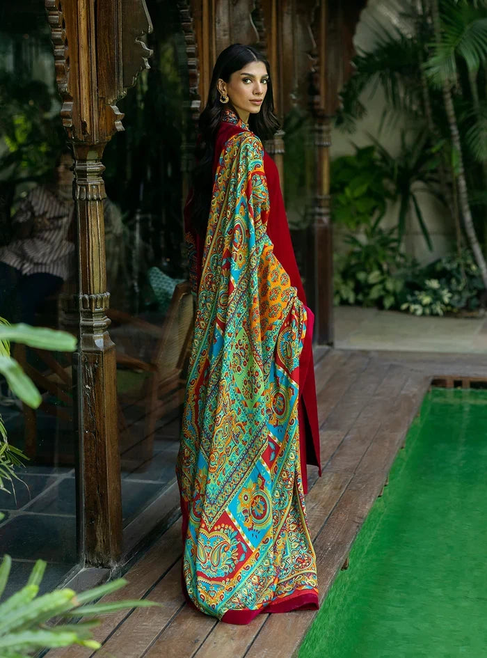 Dilkash Libas Embroidered Micro Velvet 3 Piece D-2010