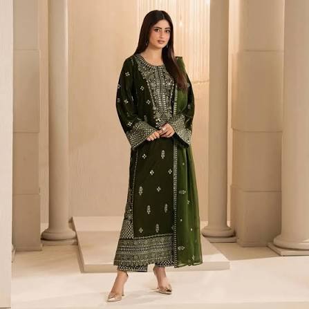 Dilkash Libas Embroidered Micro Velvet 3 Piece D-2014