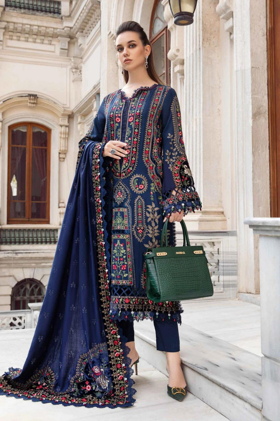 Dhanak 3-Piece Embroidered Dress D-GD 64