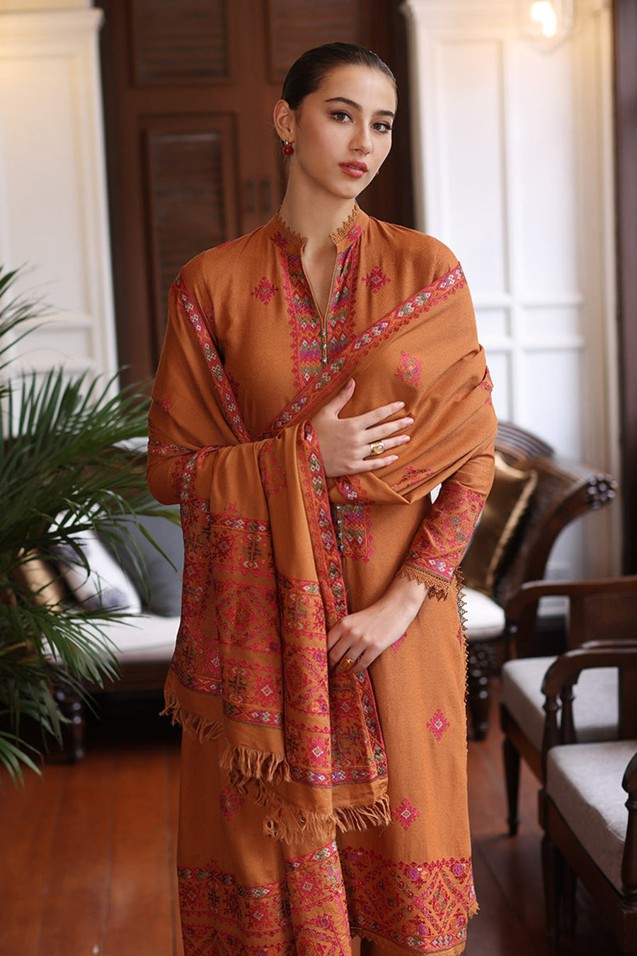 Dhanak 3-Piece Embroidered Dress D-GD 37