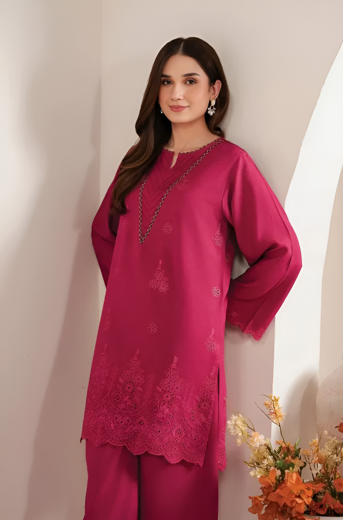 Cross Stitch Lawn Embroidered 3 Piece DL-1007