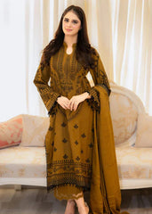 DL-Lawn 3Piece Embroidered Dress with Munar slub Dupata D-1008
