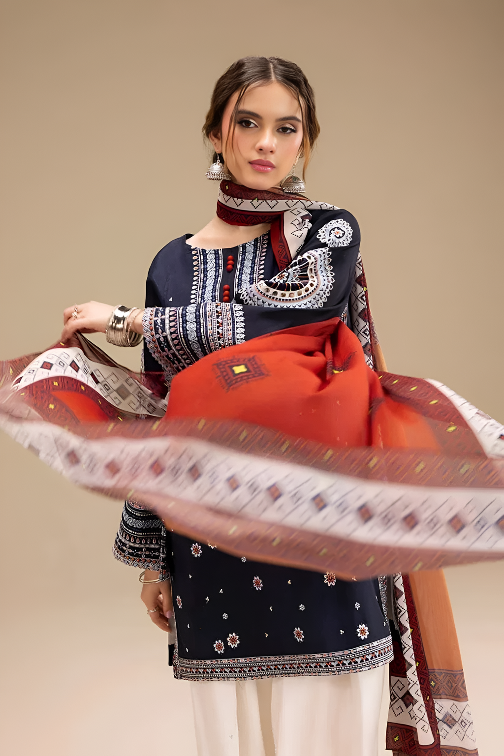 Sapphire Embroidered Lawn 3 Piece Dress DL-001