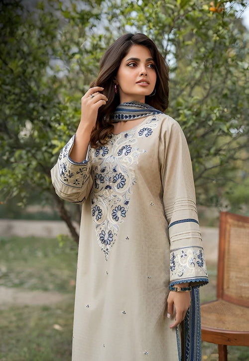 Asim jofa Embroidered 3 Piece Lawn DL-3011
