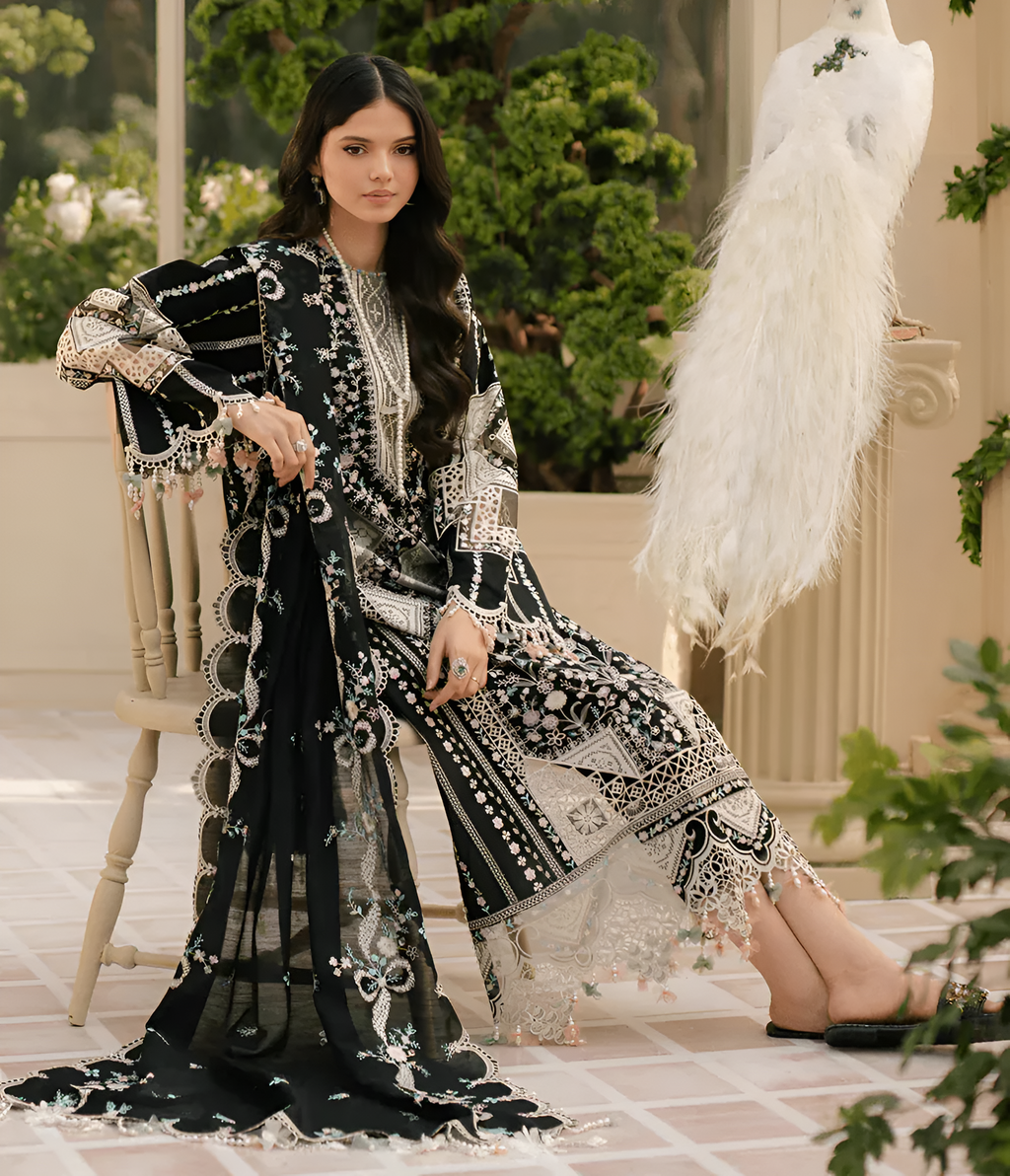 Bin Ilyas Embroidered 3 Piece Lawn DL-1022