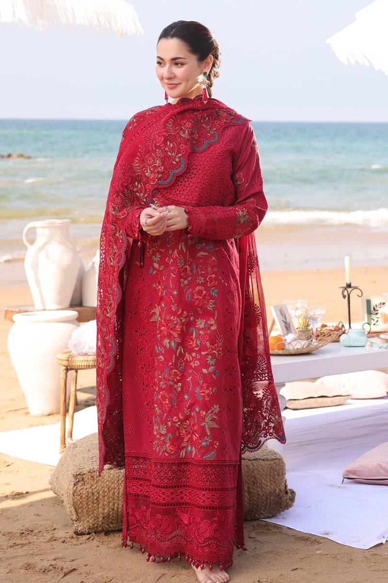 Dhanak 3-Piece Embroidered Dress D-60