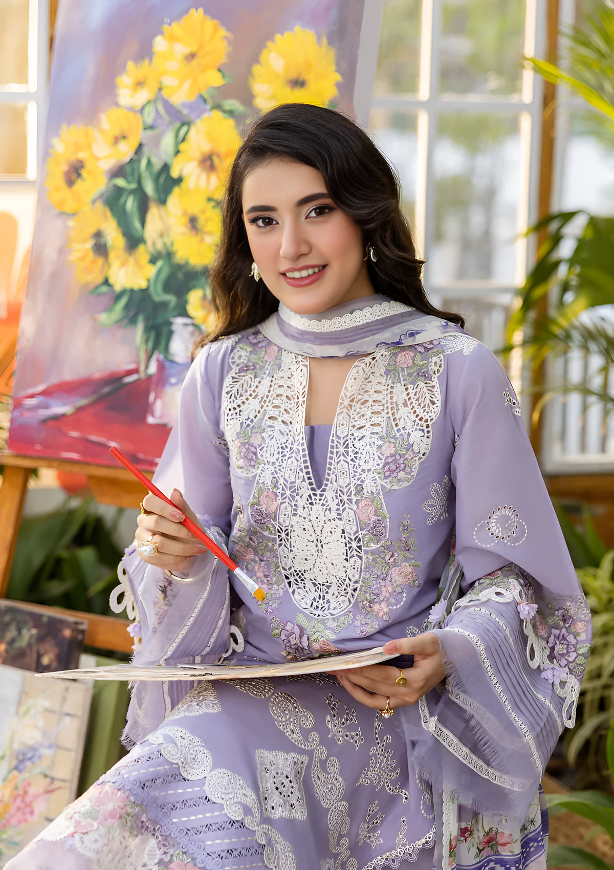 Elaf Embroidered 3 Piece Lawn DL-3057