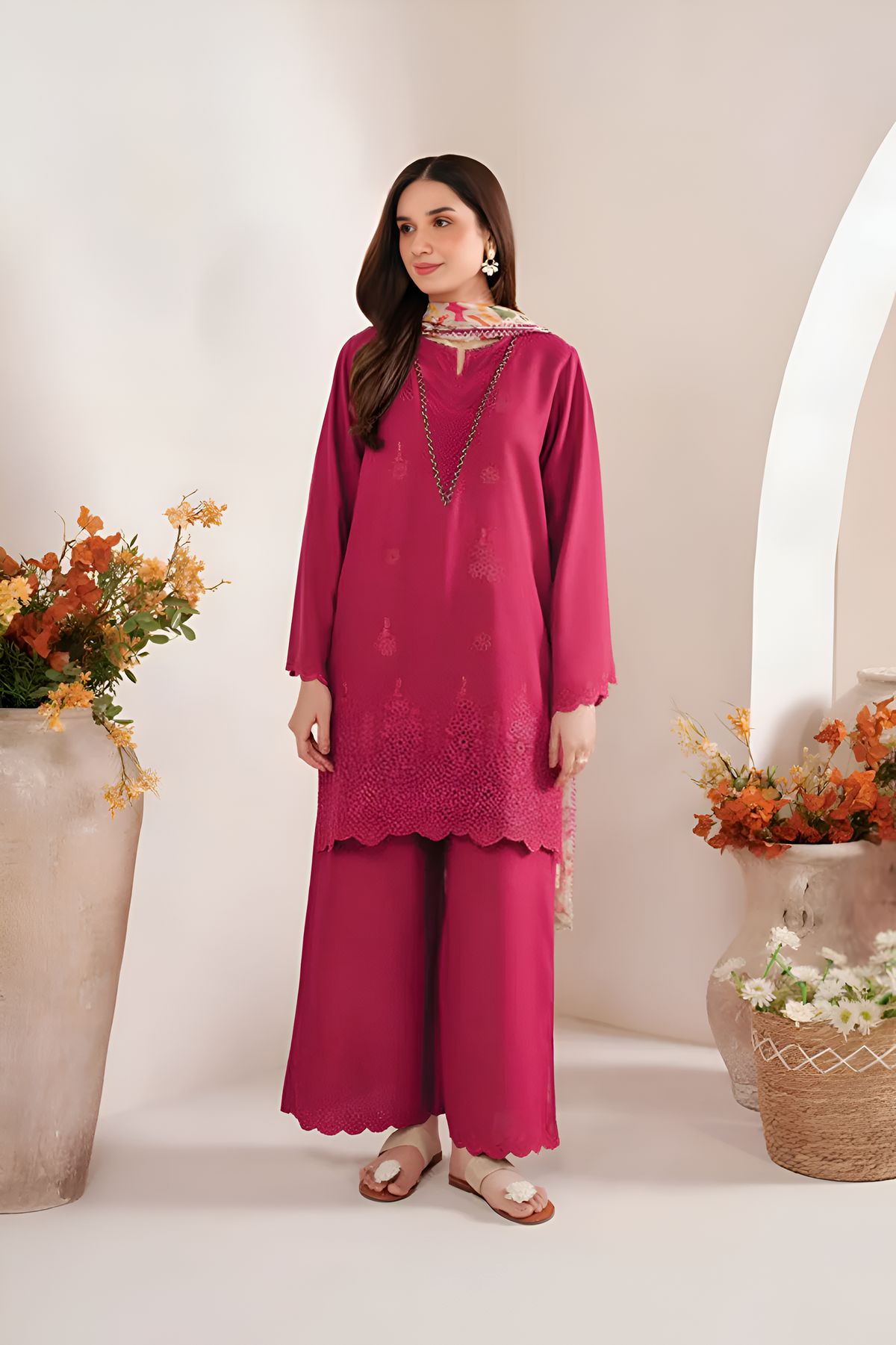 Cross Stitch Lawn Embroidered 3 Piece DL-1007