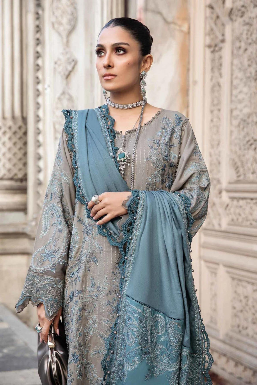 Dhanak 3-Piece Embroidered Dress D-GD 23