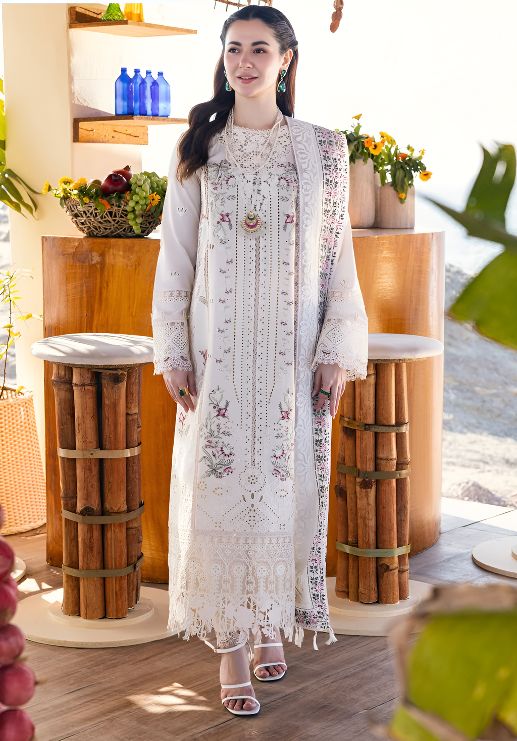Qalamkar 3 Piece Embroidered Lawn Dress DL-075