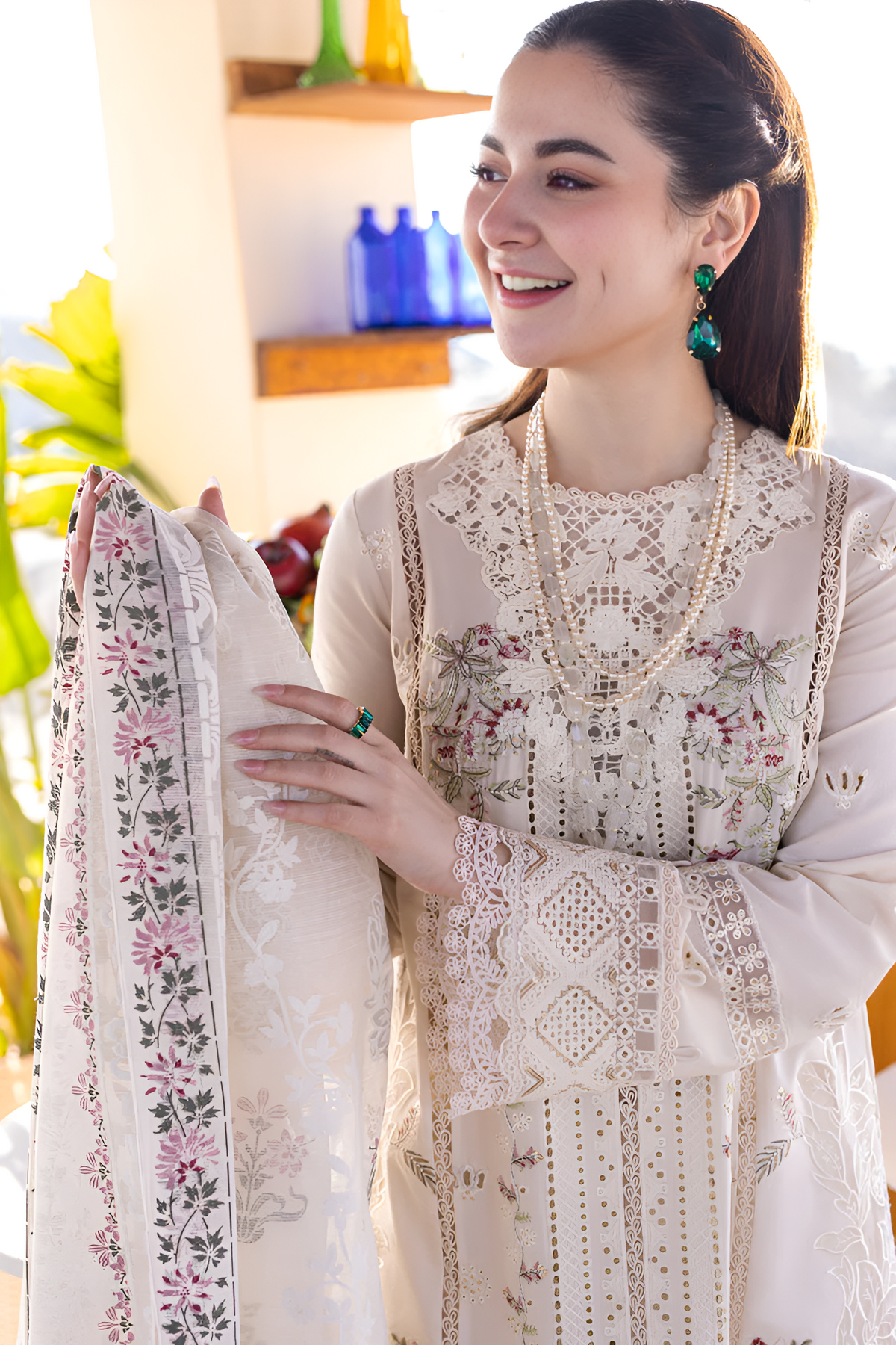 Qalamkar 3 Piece Embroidered Lawn Dress DL-075