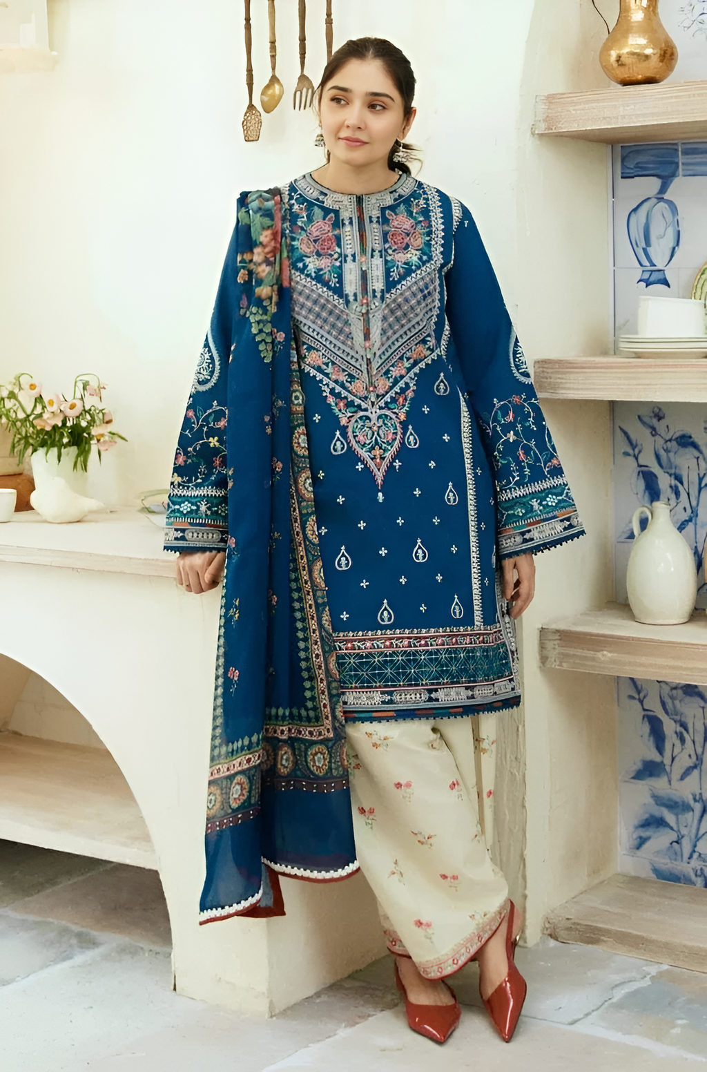 Zara ShahJahan 3-Piece Embroidered Lawn DL-35