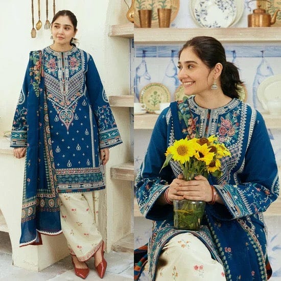 Zara ShahJahan 3-Piece Embroidered Lawn DL-35