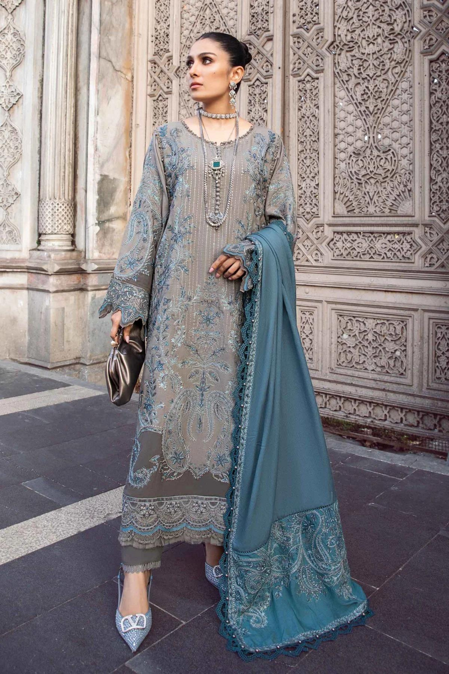 Dhanak 3-Piece Embroidered Dress D-GD 23