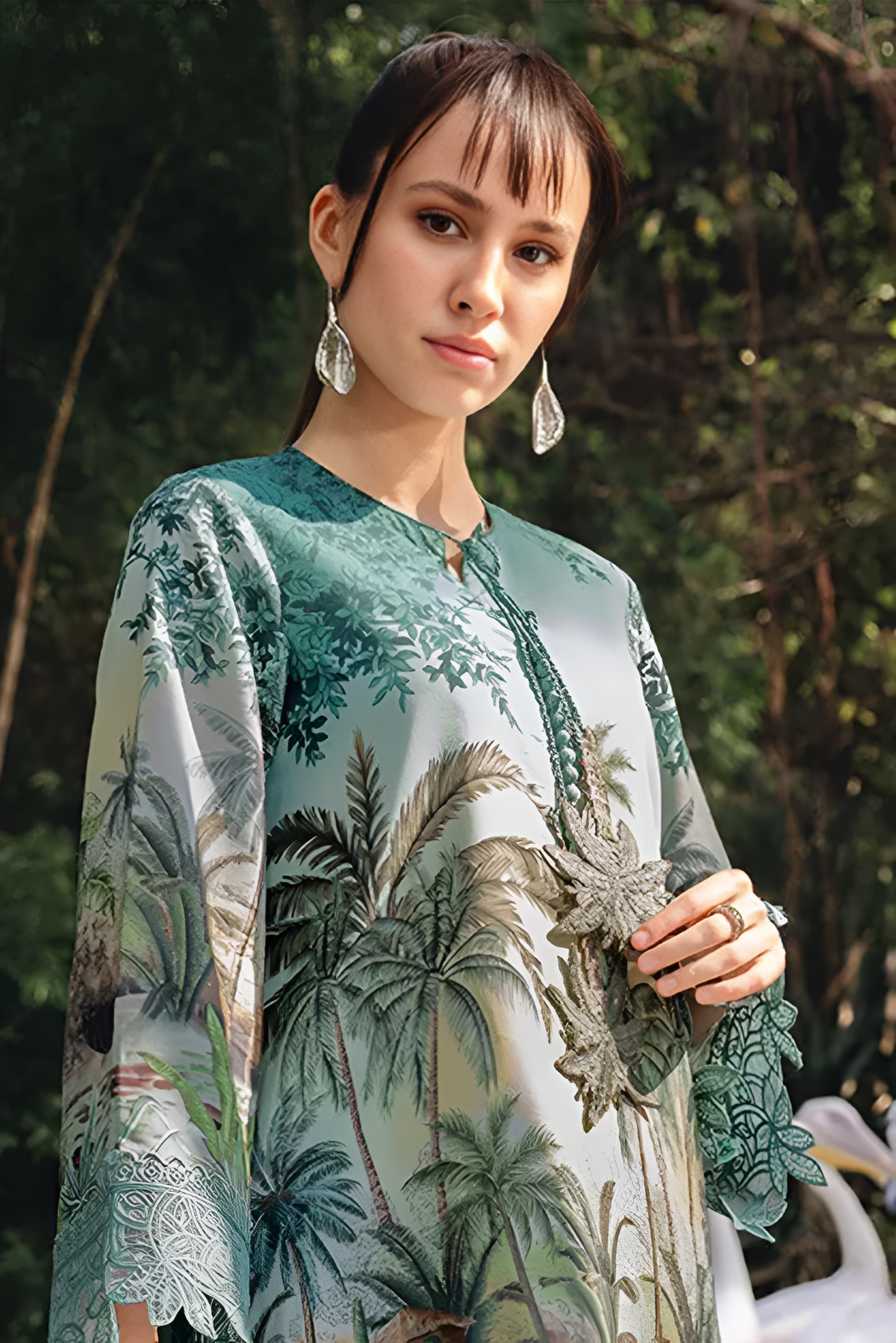 Maria B Printed three piece suit DL-3069