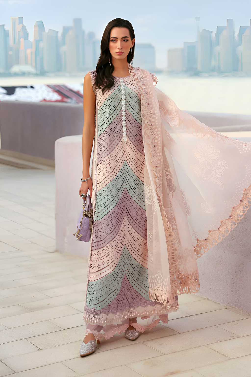 Maria B Luxury Lawn 3 Piece Embroidered DL-098