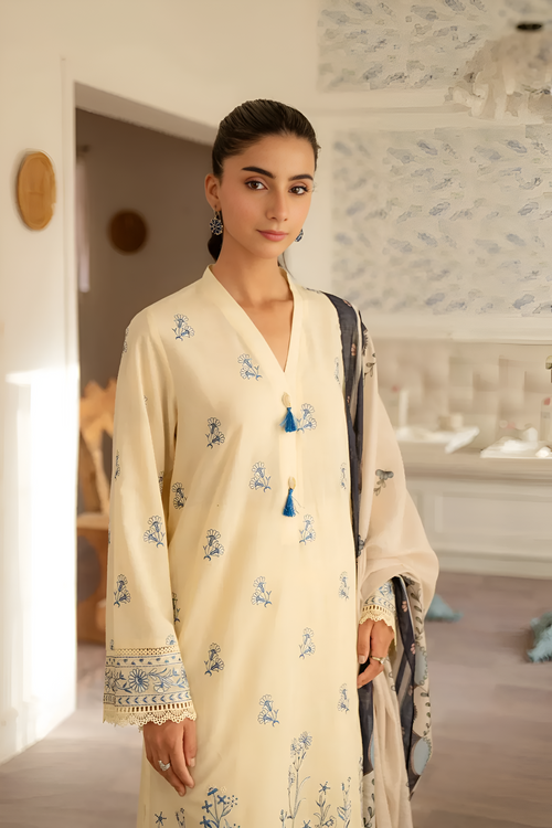 Cross Stitch Embroidered lawn 3 Piece DL-3031