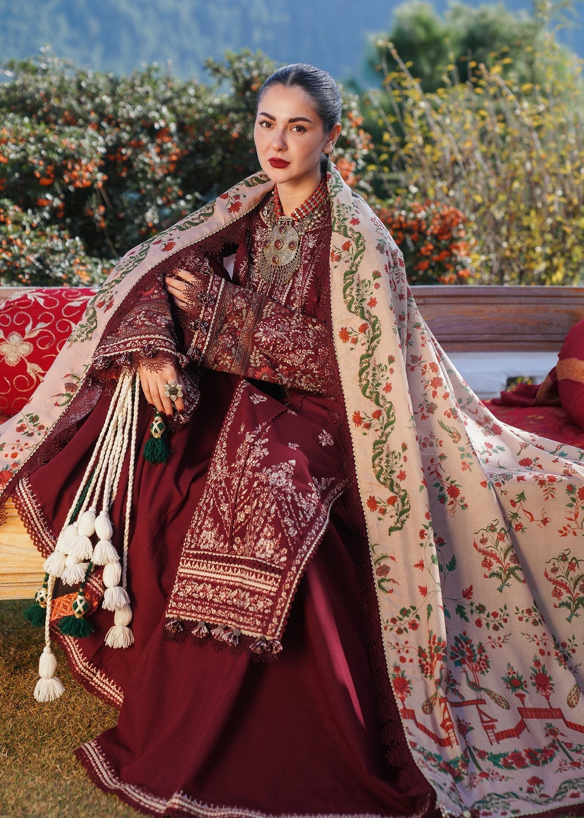Dhanak 3-Piece Embroidered Dress D-GD 77